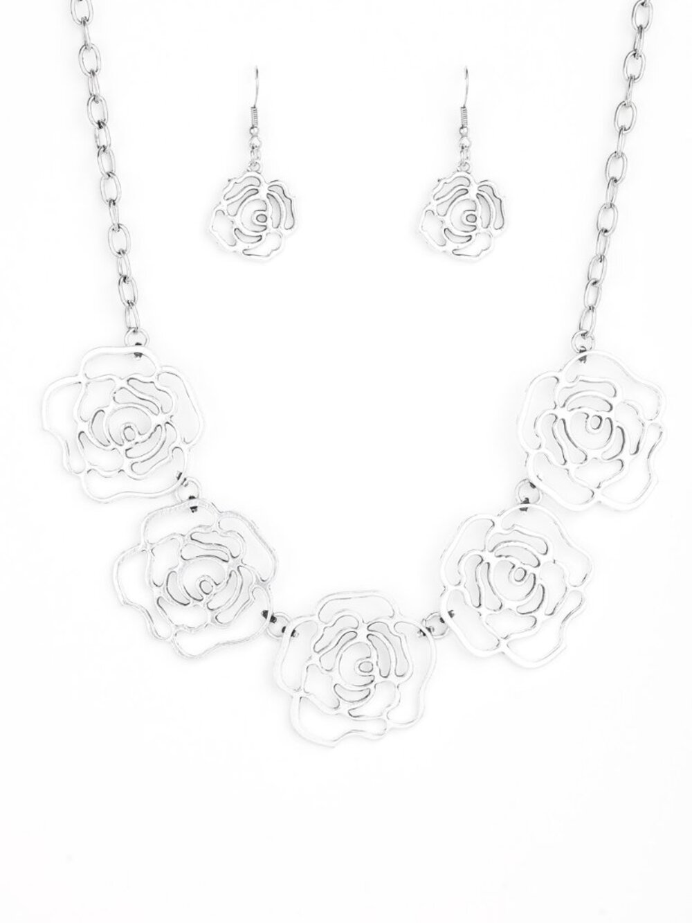 Paparazzi Rosebuds Necklace and Earrings Set (NS127)
